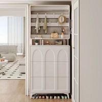 Armoire à chaussures de stockage à trois couches ultra-mince et minimaliste moderne Home Furnish's Stylish Simple Entrée Placard Étagères à chaussures