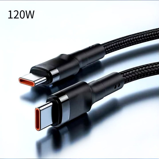 Custom Logo 60W Braided Nylon PVC Fast Charging Type C Data USB Cable Black Multi-Device Phone Charger