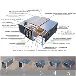 Installation Facile pour Hôtels, Fermes, Centres Commerciaux en Extérieur : Fondation Contemporaine Respirante à <span class=keywords><strong>Double</strong></span> Aile Extensible - Product Image 6