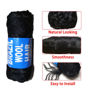 Vente en gros 70g <span class=keywords><strong>Cheveux</strong></span> synthétiques en <span class=keywords><strong>laine</strong></span> brésilienne de haute qualité Crochet Tressage Faux Locs <span class=keywords><strong>Afro</strong></span> Yaki Jumbo Boîte Tresse Acrylique Extension - Product Image 6