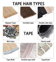 Rambut Manusia Asli 100% Tanpa Proses, Terlaris, Tape Invisible Injected 20pcs/pack, Ekstensi Rambut Tape Invisible