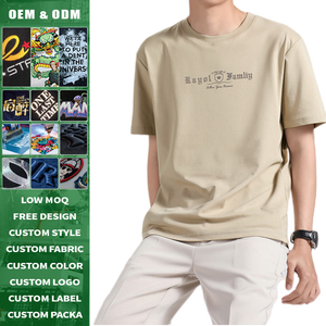 T-shirt pour homme en coton mercerisé à l'ammoniac liquide, coupe décontractée, respirant, poids lourd, été, imprimé lettres courtes - Product Image 2