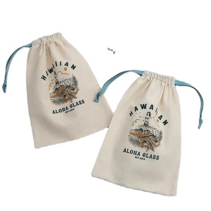 High Quality Cotton Linen <b>Drawstring</b> Skincare Product Perfume Packing <b>Bag</b> Custom Logo Printed Gift <b>Makeup</b> Linen Pouch - Product Image 1