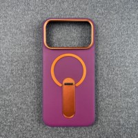 Étui de téléphone magnétique OEM TPU PC 360 °   Support rotatif pivotant en métal pour appareil photo, boutons métalliques indépendants pour iPhone 18 Pro Max