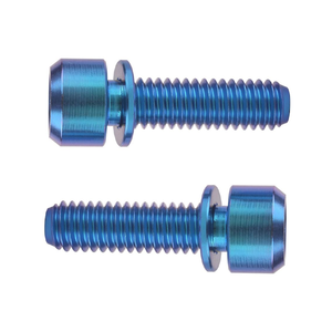 Pernos de Cabeza Hexagonal con Acabado Anodizado en Titanio Azul GR5 con Arandelas, Rosca UNC para Fijación de Motocicletas/Bicicletas - Product Image 4