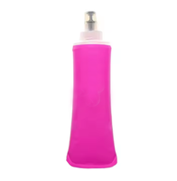Bouteille d'eau pliable en TPU de style national personnalisé 250ml/400ml/450ml/500ml, gourde souple pliable pour le camping, course à pied et gilet d'hydratation