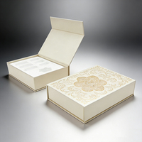 Boîte cadeau personnalisée en carton texturé à rabat magnétique pour bijoux, colliers et bagues, matériaux recyclés, écologique, dorure à chaud, imperméable