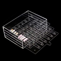 Présentoir de cartes d'échantillons d'ongles en acrylique, support de présentation de bureau pour accessoires de nail art, idéal pour salons de beauté, studios de manucure et merchandising en magasin.