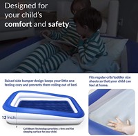 Lit de voyage gonflable en PVC pour enfants et nourrissons, matelas pneumatique pliable et portable avec barrière de sécurité pour le camping