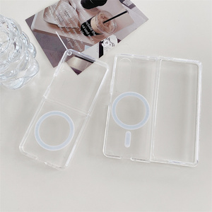 Cubiertas móviles de carga inalámbrica magnética con tapa de lujo de acrílico transparente para Samsung <span class=keywords><strong>Z</strong></span> <span class=keywords><strong>Flip</strong></span> 6 5 4 <span class=keywords><strong>3</strong></span> <span class=keywords><strong>Z</strong></span> Fold 6 5 funda de teléfono transparente - Product Image 6