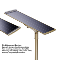 Prix de gros usine 40W-120W Éclairage solaire de jardin extérieur IP65 étanche en aluminium moulé sous pression Tout-en-un LED solaire pour éclairage public