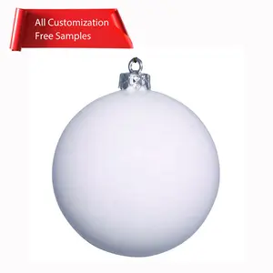 Personalizzato fai da te bianco decorazione in bianco pianura bianco ornamenti sfera di natale palle di natale