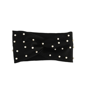 Diadema elástica con cruz de perlas, nueva, sólida y sencilla, de 24*15 cm, versátil, de tela que absorbe el sudor, para lavarse la cara, deportes y accesorios para el cabello. - Product Image 4