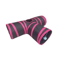 Tunnel pour chat pliable à 3 voies, imperméable |   Jouet interactif d'intérieur pour chats/chiot/lapins |   Pliable, durable, respectueux de l'environnement, en nylon