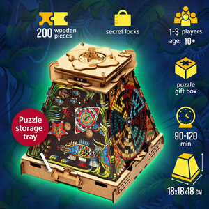 Boîte à compartiment secret personnalisée YUESHEN IDventure Nautilus du Capitaine Nemo, boîte à puzzle mécanique en bois 3D, pièces usinées CNC - Product Image 2