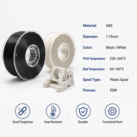 Filament ABS noir et blanc 1,75 mm pour imprimante 3D FDM – Matériau pour prototypes industriels et pièces fonctionnelles sur bobine