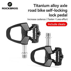 <span class=keywords><strong>ROCKBROS</strong></span>-Pedal de bloqueo de bicicleta de carretera de fibra de carbono con eje de titanio, equipo de ciclismo con placa de bloqueo SPD - Product Image 2
