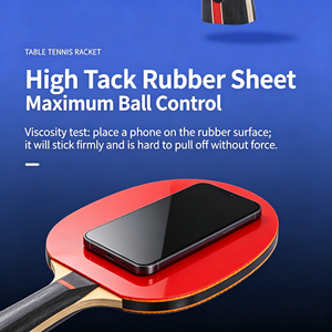 Professional Table Tennis Racket 1-Ply Wood Carbon Layer <b>Long</b> Pimples Tacky Inverted 1.8mm <b>Sponge</b> Anatomic <b>Handle</b> Balanced - Product Image 3