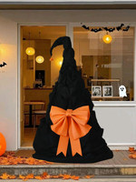 Décorations lumineuses citrouille d'Halloween, accessoires photo, ornements effrayants pour la porte, le bar, le magasin, la mise en scène extérieure, décorations d'ambiance de fête