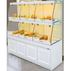 Hong Zhan 3 Três Tier <span class=keywords><strong>Wall</strong></span> <span class=keywords><strong>Mounted</strong></span> Display Cabinet Shelf Padaria Móveis Display <span class=keywords><strong>Showcase</strong></span> para Pão Padaria Display Racks - Product Image 6