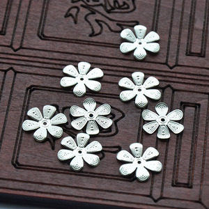 <b>Copper</b> Flower Charms 16-17mm Gold Silver Plated For Hair <b>Ornaments</b> Hanfu Jewelry DIY Accessories - Product Image 4