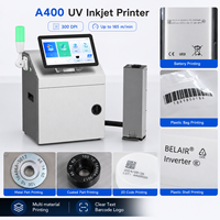 Imprimante UV OMA A400 avec résolution variable 3000 DPI, tête Ricoh G4, codeur industriel pour code QR dynamique et code-barres