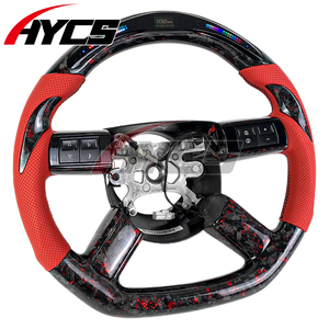 Volant Sport LED RPM en Fibre de Carbone Forgée Sur Mesure pour Chrysler 300 300c 300srt SRT8 <span class=keywords><strong>Dodge</strong></span> <span class=keywords><strong>Charger</strong></span> Challenger 2005-2008 - Product Image 2