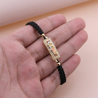 Bracelet artisanal San Judas Tadeo plaqué or 18 carats, amulette religieuse Saint Jude Thaddeus pour la protection et la chance, bijoux en gros