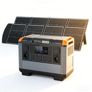 Estación de energía portátil de 2400W y 2000Wh con enchufe británico, tomas de CA, generador solar de onda sinusoidal pura para camping, caravanas y emergencias - Product Image 1
