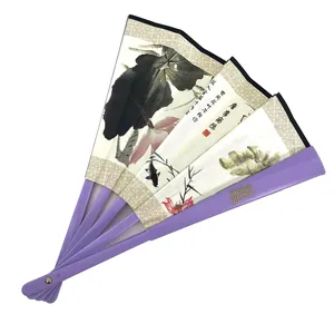 Piegare il ventaglio a mano souvenir per gli invitati al matrimonio Invitaciones De Boda stampato con Logo Fan Abanicos Para Boda all'ingrosso cina ventagli di mano