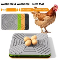 Tapis de nidification en silicone pour poules, lavable, réutilisable, anti-casse d'œufs, pour poulailler, découpable, pour volailles