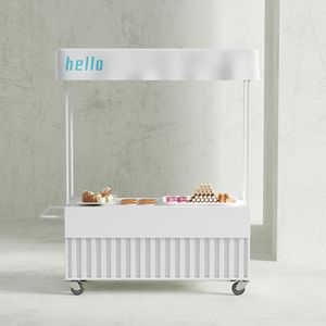 Petit chariot à fleurs d'art en fer pour les ventes mobiles pour l'extérieur, marché de nuit, étal, maïs de célébrité sur <span class=keywords><strong>Internet</strong></span> - Product Image 4