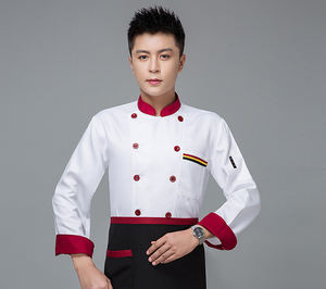 Pakaian koki desain baru kustom uniseks, jaket koki seragam koki modis nyaman seragam kerja untuk pria dan wanita - Product Image 4