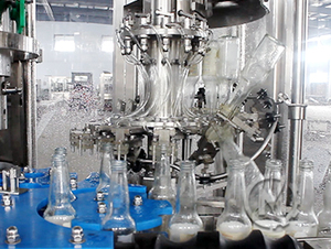 Tự động ba trong một bia có ga nước trái cây làm đầy và đóng nắp kính máy đóng chai - Product Image 6