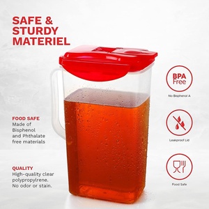 Bình nước container với nắp không bị rò rỉ <span class=keywords><strong>BPA</strong></span> miễn phí nhựa Iced trà nước trái cây sữa nước giải khát bình tủ lạnh Bình Bình - Product Image 4