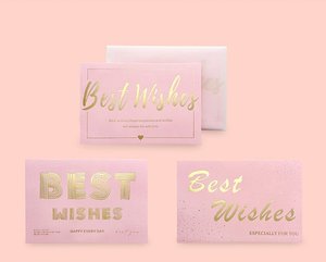 Factory Supply Customized Luxury Business Cards High Quality Printed Metallic Foil Logo Thank You Cards
