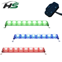 Barre lumineuse LED HSSH haute puissance 20 pouces 248W, 6 niveaux de luminosité réglables, faisceau multiple, rétroéclairage RVB, éclairage tout-terrain pour voiture universelle