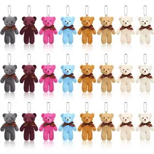사용자 정의 도매 미니 귀여운 장난감 박제 테디 열쇠 고리 봉제 키 체인 곰