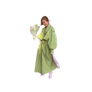 Gabardina Larga de Forro Polar con Cordones y Cintura Ajustable, Color <span class=keywords><strong>S</strong></span>ólido, Elegante y a la Moda, Cortavientos para Mujer, Colección 2026 - Product Image 5