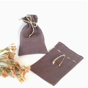 Sacs cadeaux de faveurs en toile de jute personnalisés bijoux sachets de fête pour douche de mariage et baptême sacs de demoiselle d'honneur ensemble de petits sacs de bonbons - Product Image 3