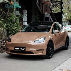 Kits Premium 3m <span class=keywords><strong>Joker</strong></span> Wrap Race Anime violet, <span class=keywords><strong>film</strong></span> de protection de voiture en vinyle marron, <span class=keywords><strong>film</strong></span> de protection de voiture en vinyle pour carrosserie complète pour Tesla - Product Image 1