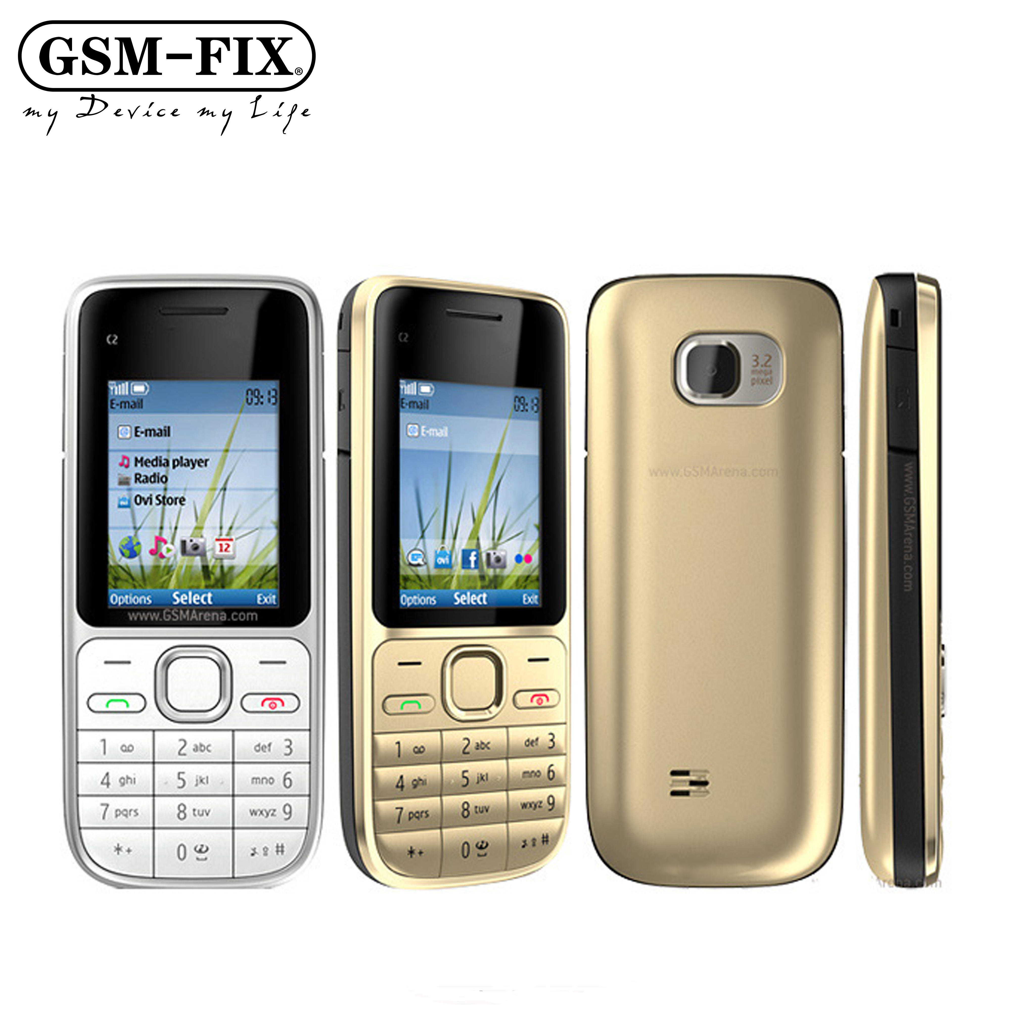 GSM-FIX New Original C2-01 Unlocked Hebrew English Keyboard GSM Mobile  Cellphone