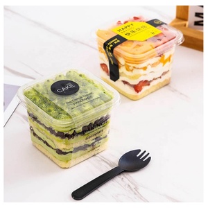 Wholesale Pastry box Clear food takeout box plastic cup salad takeaway Biscuits packaging plastic box ice cream cup