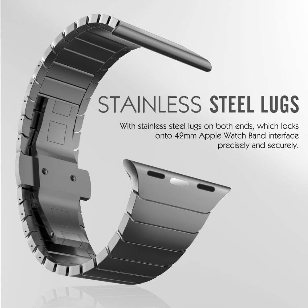Luxury Breathable Stainless Steel Watch Band for Watch Series 11-1 Ultra Durable Metal Solid Sublimation Strap