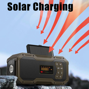Mạnh mẽ tiện dụng thoa có thể sạc lại đài phát thanh mạnh mẽ cắm trại Đèn Pin Đèn đọc sách AM/FM di động ngoài trời 5000mAh loa đài phát thanh - Product Image 4