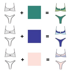 Conjunto de <span class=keywords><strong>Bikini</strong></span> y Sujetador Sexy para Mujer, Hecho a Mano con Lentejuelas y Logotipo Estampado <span class=keywords><strong>en</strong></span> la Parte Delantera, Traje de Baño de 2 Piezas para Playa y Natación - Product Image 1