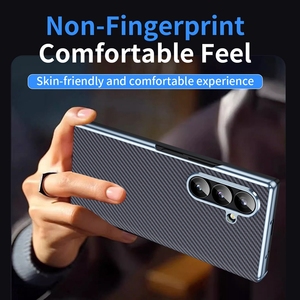 Gran oferta, funda de teléfono dura de fibra de carbono con cámara, funda protectora para teléfono móvil para Samsung Galaxy Z Fold <span class=keywords><strong>7</strong></span>, fundas para teléfono - Product Image 4