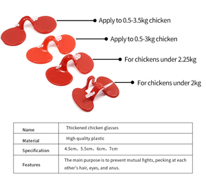 Poultry Anti-Pecking Red Chicken <b>Plastic</b> Eye <b>Glasses</b> Chicken Eye <b>Glasses</b> Anti-pecking <b>Glasses</b> Poultry Supplies - Product Image 3
