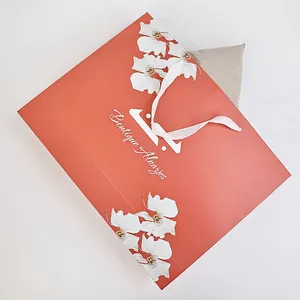 Vente en gros personnalisé 250gsm luxe artisanat cadeaux sacs à provisions papier kraft marbre conception spéciale sac en papier