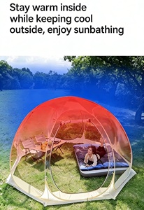 Tente de plage pop-up en PVC transparent de qualité supérieure, uniquement pour le <span class=keywords><strong>camping</strong></span>, abri portable pour le <span class=keywords><strong>camping</strong></span> au bord <span class=keywords><strong>du</strong></span> lac et en bordure de rivière - Product Image 4